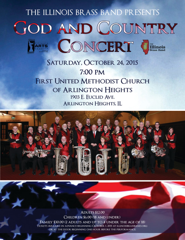 God and Country Concert Poster - Arlington Heights